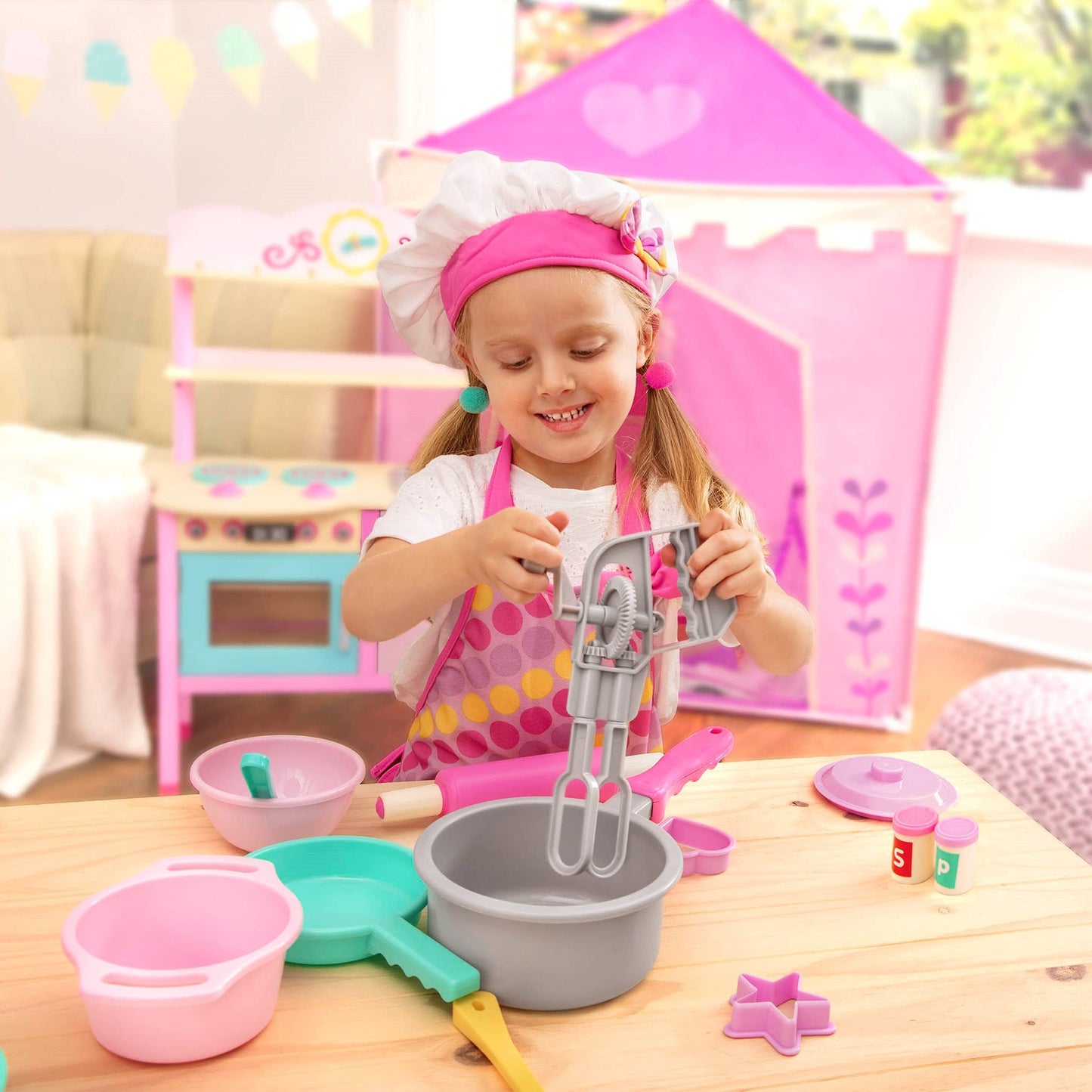 Battat – Play Circle – Kitchen toys For Toddlers – Baking Set – Chef'S Hat & Apron – Pretend Play – 3+ Years