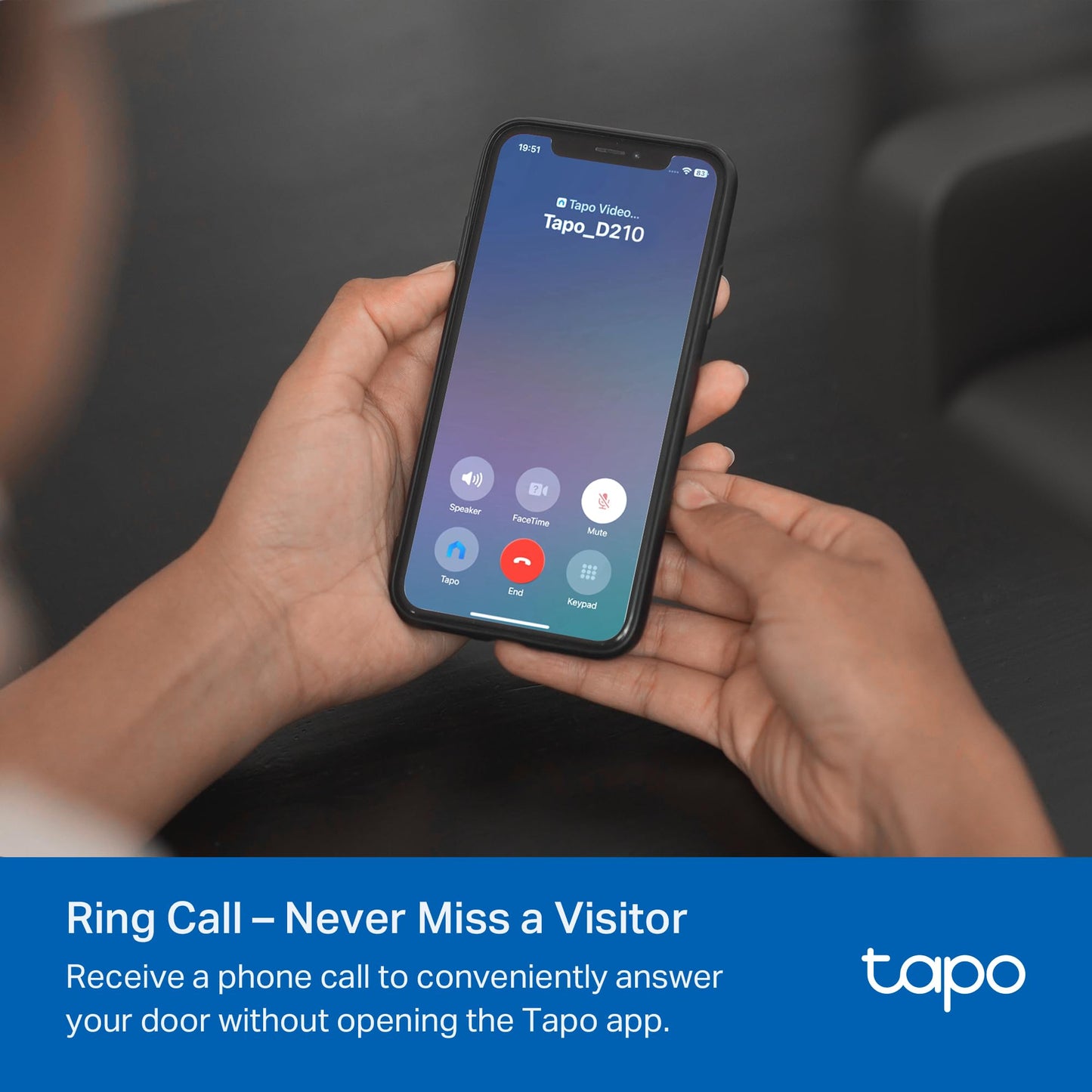 Tapo by TP-Link Smart Video Doorbell Camera Wireless with Chime, 2K with Full Color Night Vision & Spotlights, No Monthly Fee, Ring Call, 160° Ultra-Wide View, Free AI Detection, Local Storage,D210