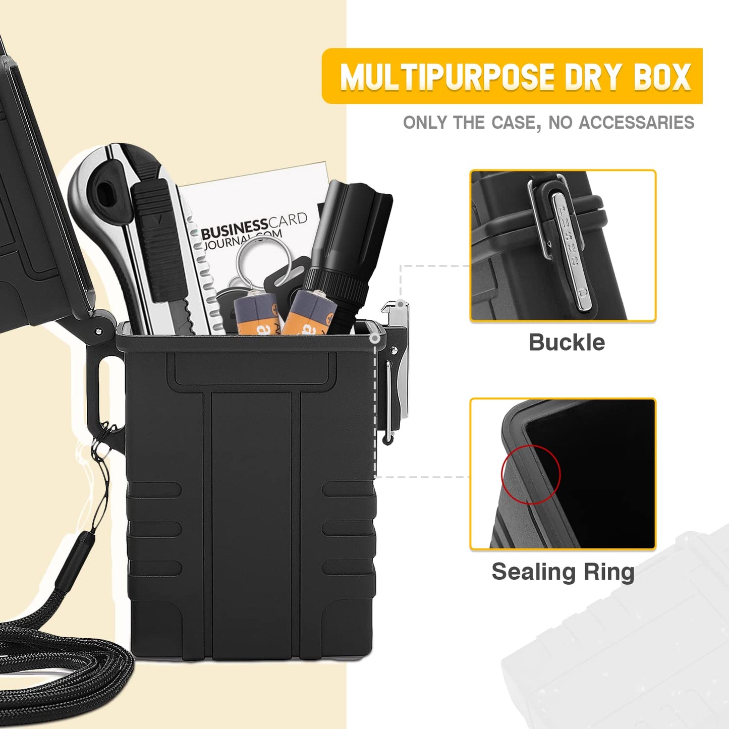 SOMGEM Cigarette Case with USB Rechargeable Electric Lighter for Whole Package Cigarettes 20pcs, Waterproof Cigarette Holder for Outdoor Camping Hiking