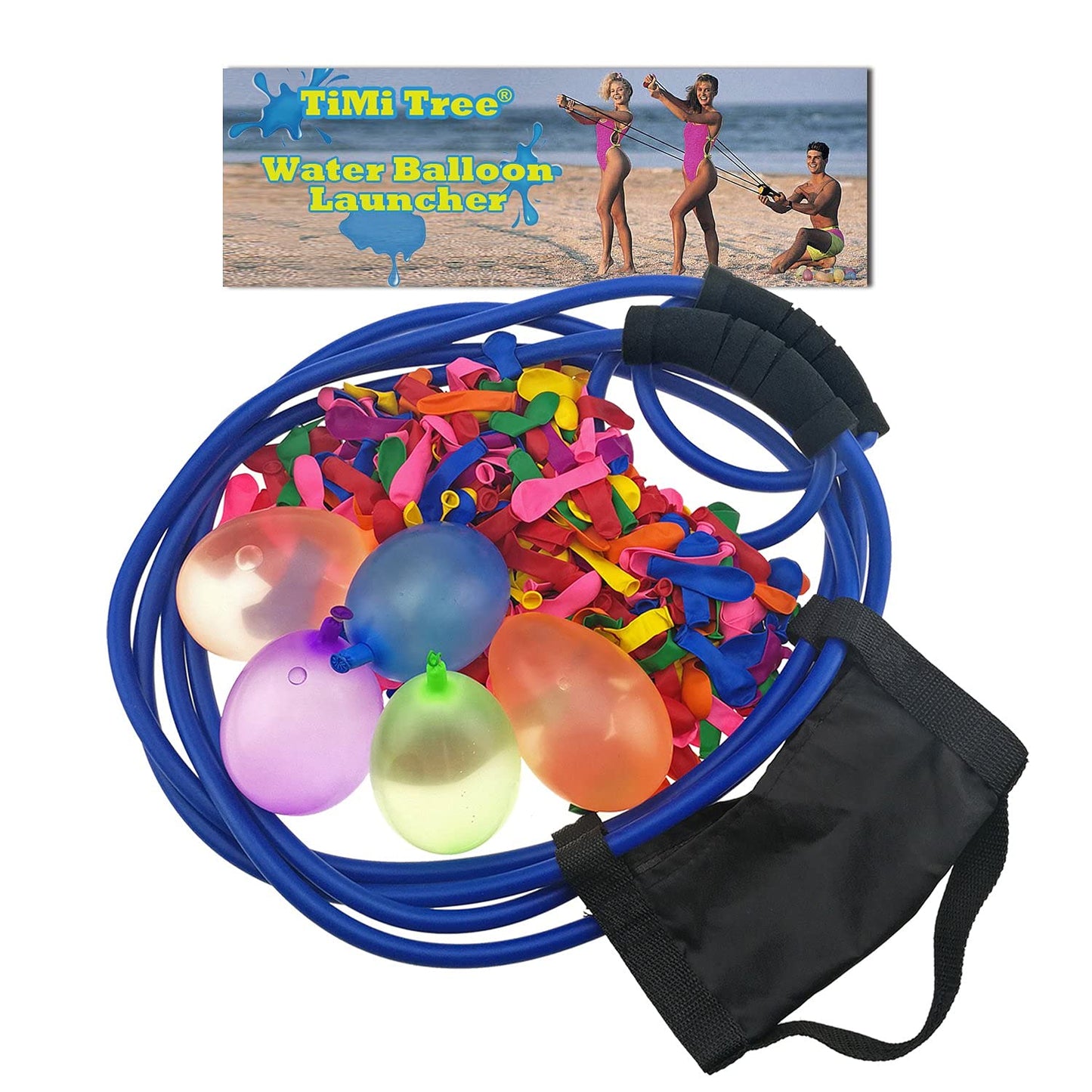 Water Balloons Launcher 500 Yard Toys 3 Person T Shirt Launcher Slingshot Water Ballons, The Heavy Duty Football Potato Launcher Giant Sling shots for Adults