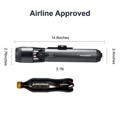 Waydoo Subnado Underwater Scooter, Thumb Controlling Sea Scooter for SUP Paddle Board, Suitable for Pool, Diving, and Snorkeling, Compact and Portable Water Scooter for Adults and Kids