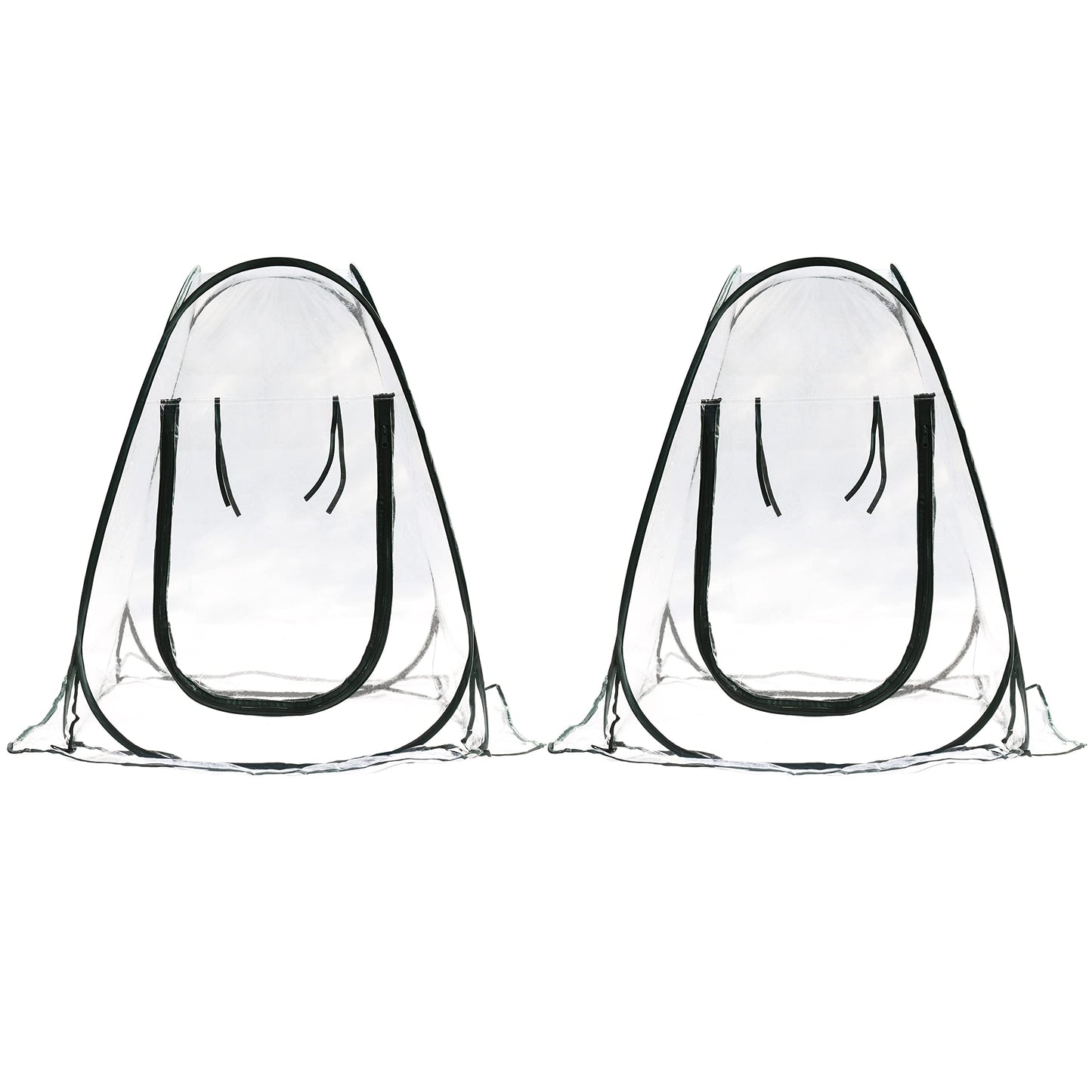 Gardzen 2-Pack 27"x27"x31" Pop up Grow Greenhouse Small Greenhouse, Portable Plant Flowers Mini Green House Cover for Outdoor & Indoor Use