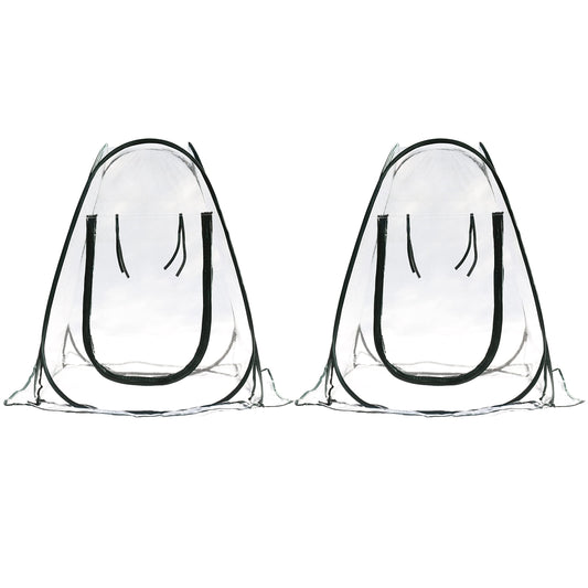 Gardzen 2-Pack 27"x27"x31" Pop up Grow Greenhouse Small Greenhouse, Portable Plant Flowers Mini Green House Cover for Outdoor & Indoor Use