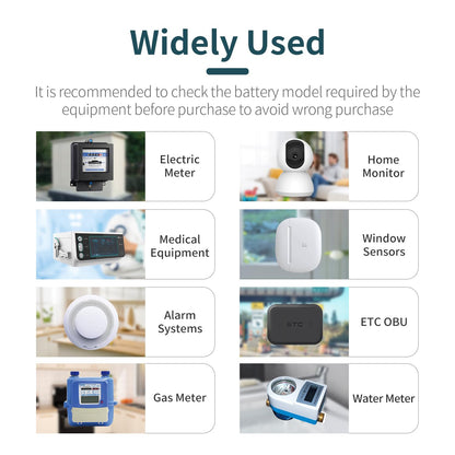 EEMB ER14250 Battery 1/2AA 3.6V Lithium Battery Li-SOCL₂ (4-Pack) Non-Rechargeable XL-050F SB-AA02 LS14250 for Dog Collar Meter Sensor Movement Monitor/Home Security System/Alarm System