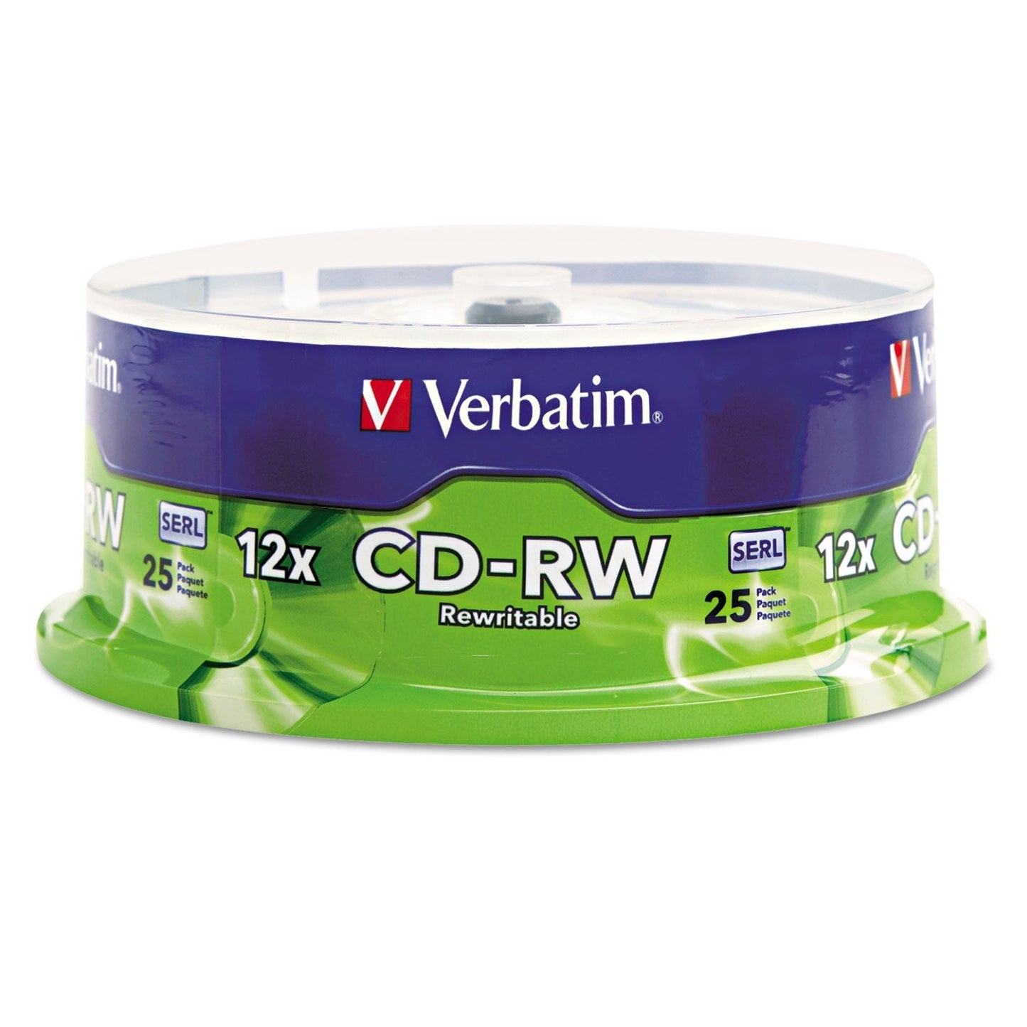 Verbatim CD-RW 700MB 2X-12X Rewritable Media Disc - 25 Pack Spindle