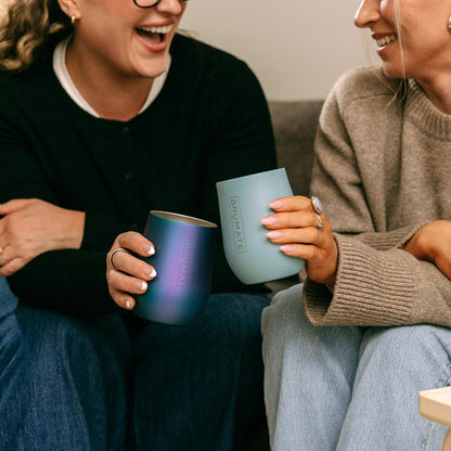 BrüMate Uncork'd 100% Leak-Proof 14oz Insulated Wine Tumbler with Lid - Vacuum Insulated Stainless Steel Wine Glass - Perfect For Travel & Outdoors (Rose Taupe)