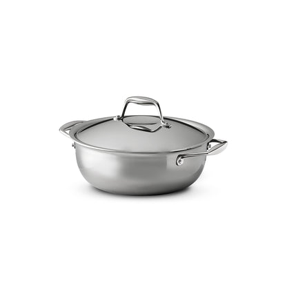 Tramontina Signature Tri-Ply Clad Stainless Steel 4-Quart Universal Pan with Lid, Induction-Ready Cooking Pan, Dishwasher-Safe, NSF-Certified, Made in Brazil