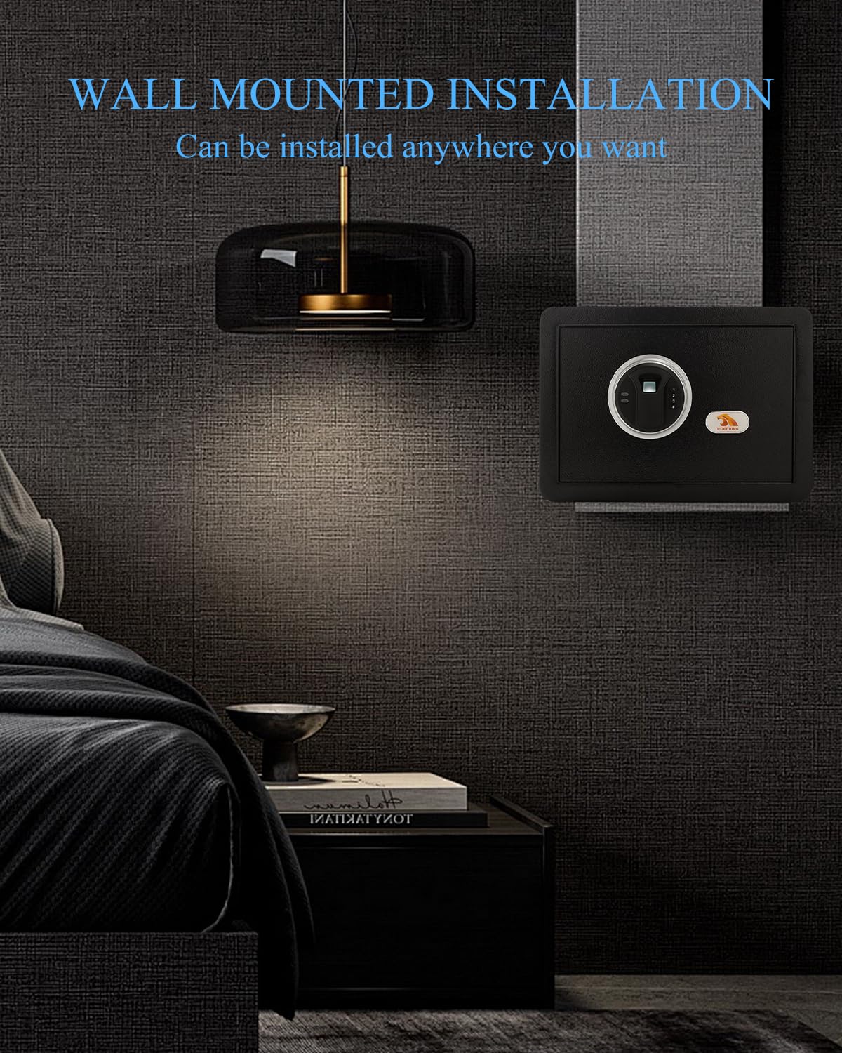 TIGERKING Security Fingerprint Biometric Safe Digital Safe for Home, Office- Black