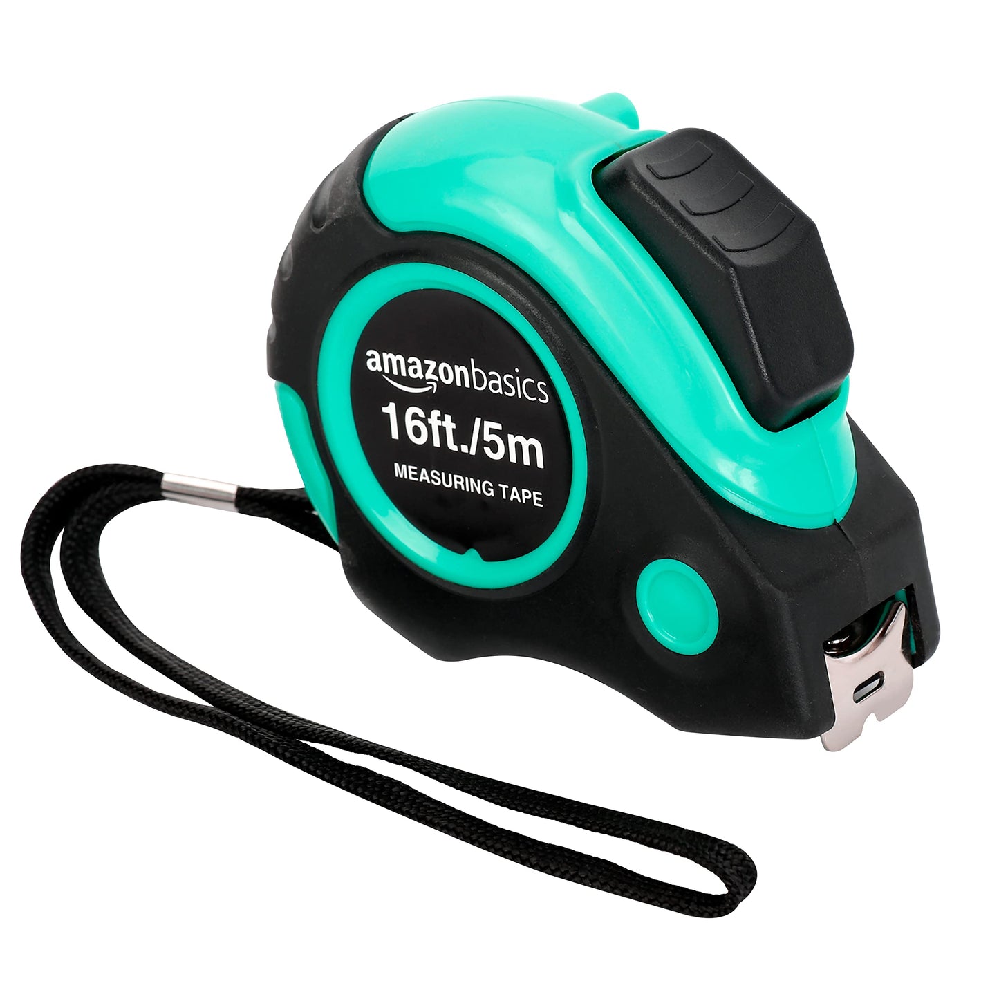 Amazon Basics Tape Measure - 16 ft / 192 in, Turquoise