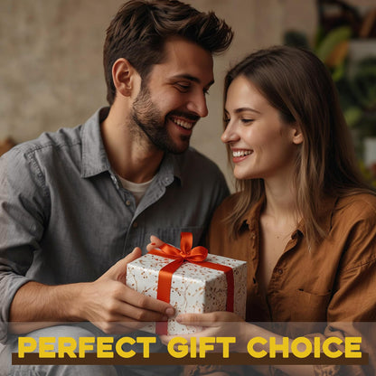 Wood Coasters with Metal Holder, GOH DODD Set of 6 Walnut Wooden Coaster Tabletop Protection for Drinks Coffee Table Home Kitchen Office Bar Living Room Decor Housewarming Gifts Wedding Party, 4 Inch