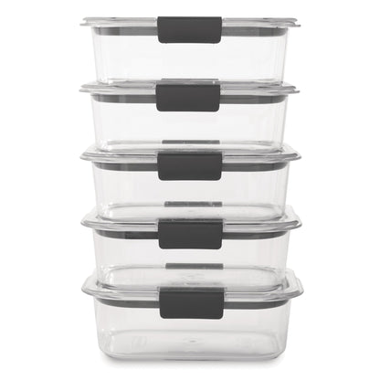 Rubbermaid Brilliance Food Storage Containers BPA Free Airtight Lids Ideal for Lunch Meal Prep & Leftovers Set of 5 (3.2 Cup)