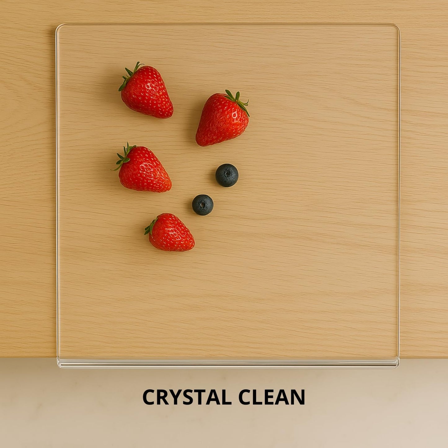 Acrylic Cutting Board with Counter Lip, Clear Cutting Boards for Countertop Protector, Non-Slip Cutting Board for Kitchen Counter, Aesthetic Kitchen Decor Gadgets House Warming Gifts(16.1"x12.5")