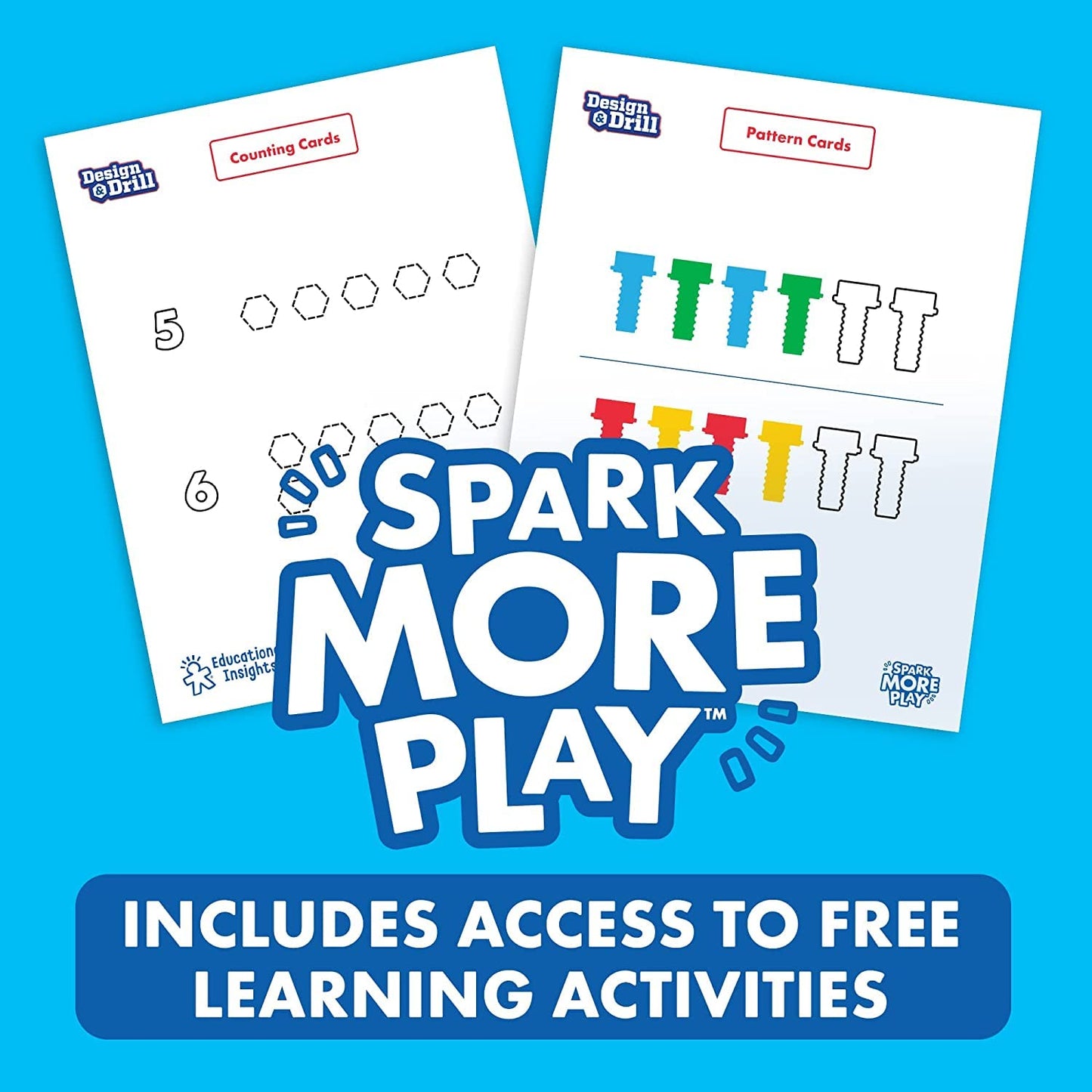 Educational Insights Design & Drill Robot - Construction Toys & Tools for Kids, Robot Toy Building Sets, Kids' Tool Set with Working Screwdriver, Take Apart STEM Set, Gifts for Boys & Girls Ages 3+