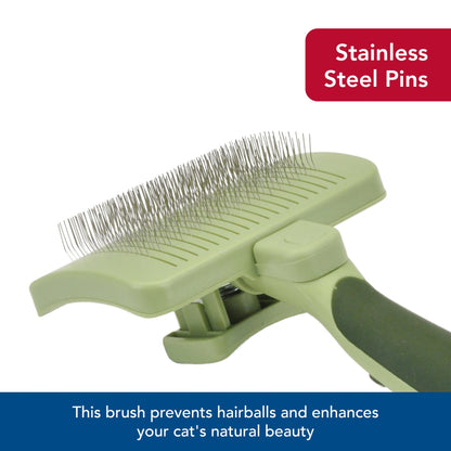 Coastal Pet Safari - Cat Self-Cleaning Slicker Brush - Cat Grooming Supplies