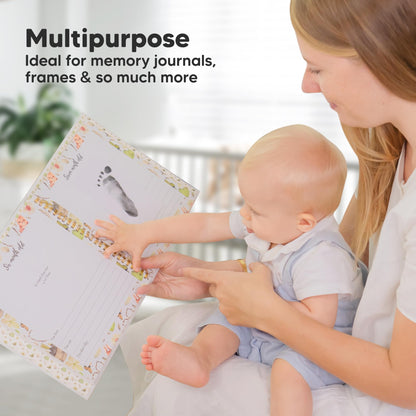 4-Pack Inkless Baby Hand and Footprint Kit - Mess Free Ink Pad for Newborn Keepsake, Dog Nose & Paw Print Kit, Clean Touch Ink Pad for Baby Hand & Footprints, Ideal New Mom Gifts (Jet Black)