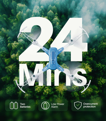 SYMA Drone with Camera 1080P HD FPV Foldable Drone for Kids and Adults, Quadcopter Toys Gifts with Optical Flow Positioning, 90°Adjustable Lens, 3D Flip, One Key Function, Headless Mode