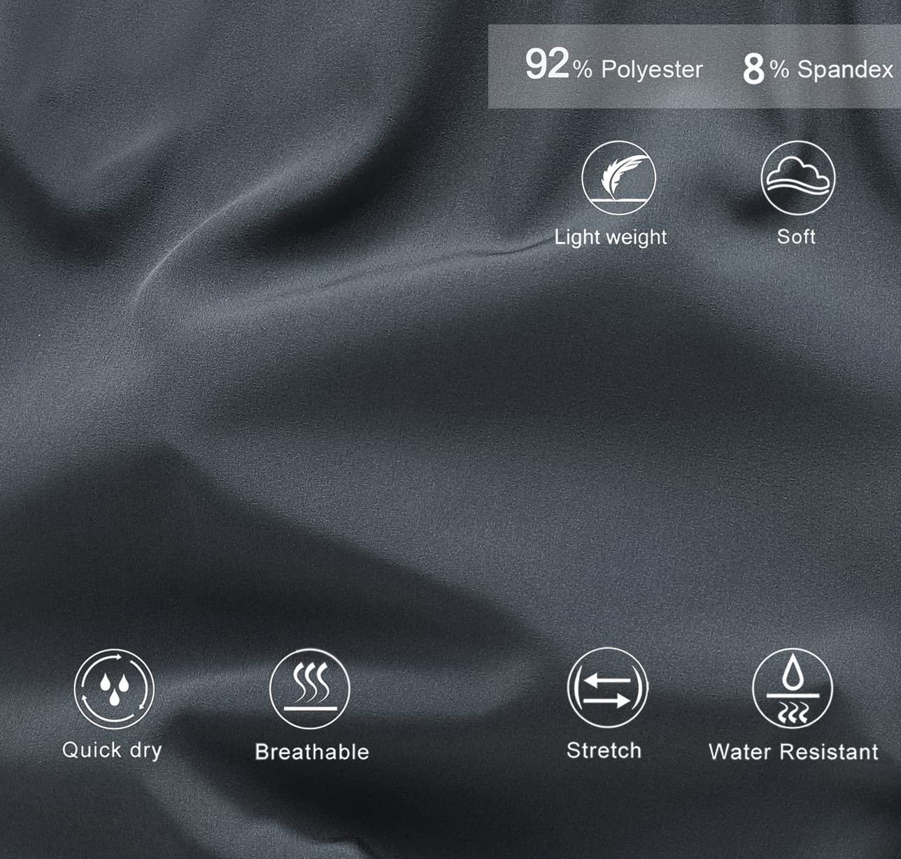 WaltZon Boy's Cargo Joggers Pants Youth Quick Dry Hiking Pull-On Lightweight Pants for Sports Outdoor with Zipper Pockets(3801-D.Gray10)