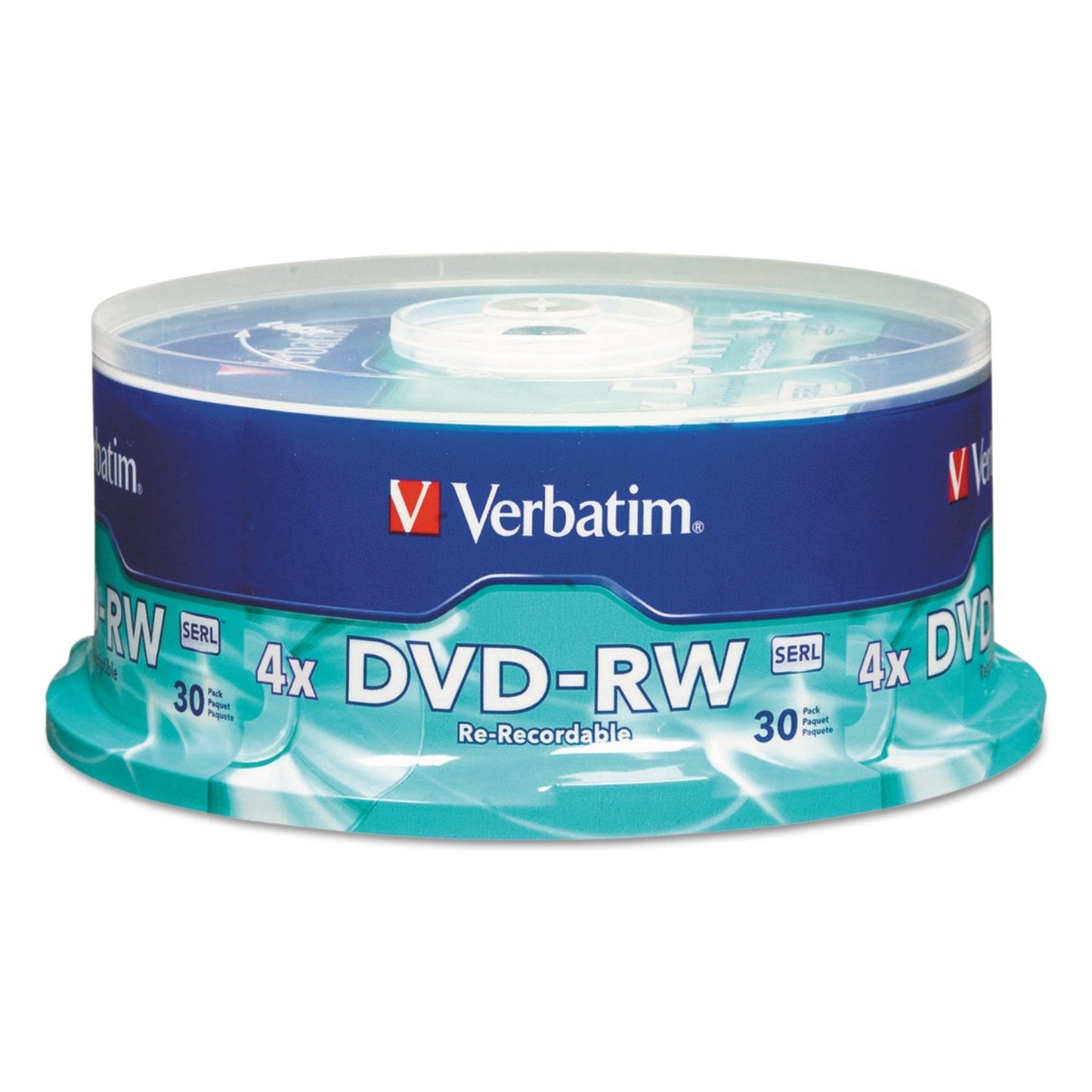 Verbatim DVD-RW Blank Discs 4.7GB 4X Recordable Discs - 30pk Spindle 95179