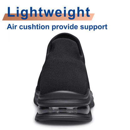 Womens Walking Shoes Non Slip Running Shoes Breathable Workout Shoes Lightweight Gym Sneakers Zapatos para Mujer Black Size 7