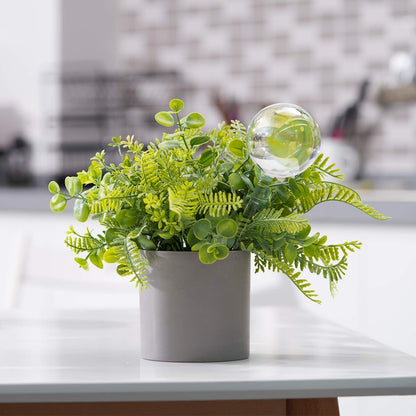 [2 PCS] Light Iridescent Rainbow Gradient Color Clear Glass Self-Watering System Spikes, Automatic Plant Waterer Bulbs