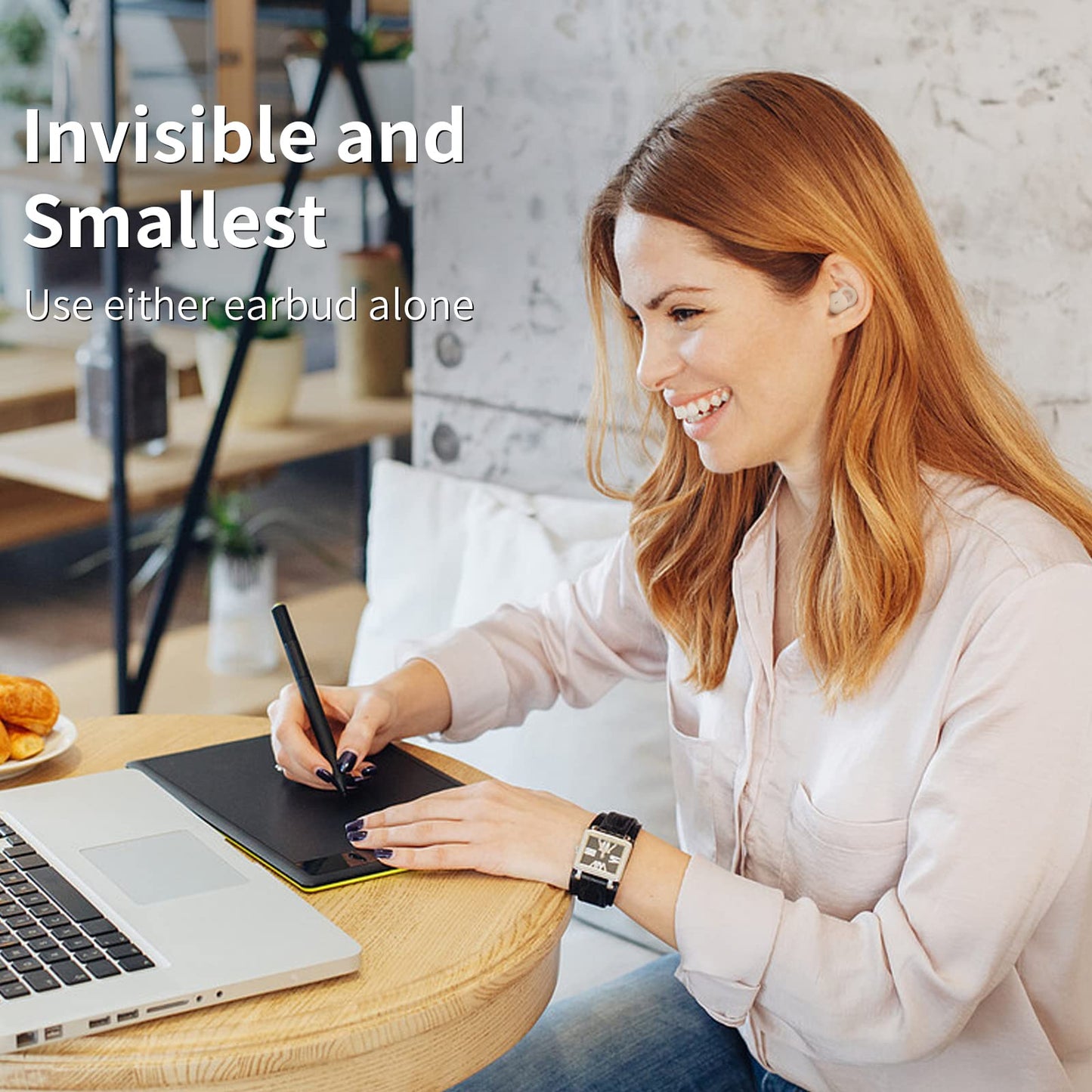 Smallest Invisible Sleep Earbuds Comfortable Noise Blocking Wireless Headphones for Sleeping Bluetooth Flat Ear Buds for Side Sleepers,Tiny Hidden Buds for Sleep On Side Work Sports