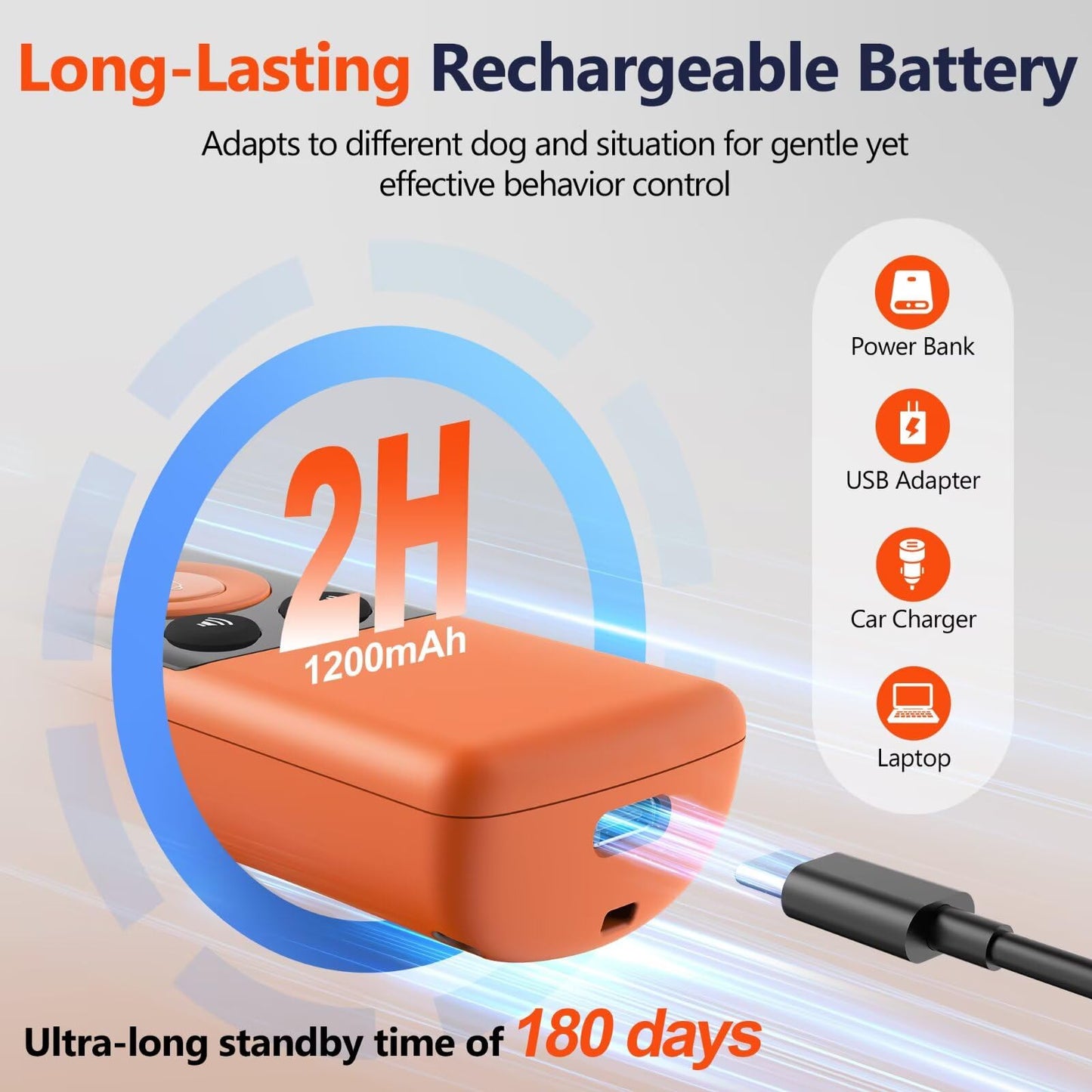 Ultrasonic Dog Bark Deterrent Device, Anti-Barking Control Device with LCD Screen & 3 Modes, Dog Training Tools to Stop Bad Behaviors, Safe Trainer Up to 35ft for Indoor Outdoor Use-01