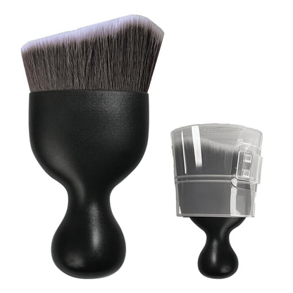 Ziciner Car Detailing Brush, Curved Soft Bristles Auto Removal Dust Collectors, Universal Vehicle Dashboard, Air Conditioner Vents etc Interior Cleaning Tool Accessories (Brown/White)