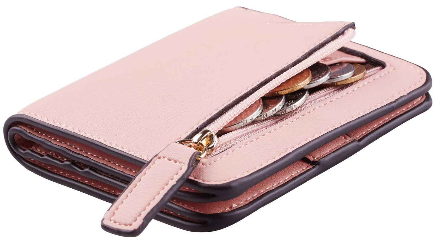 Toughergun Wallet Women Rfid Blocking Small Compact Bifold Luxury Leather Pocket Wallet Ladies Mini Purse with ID Window