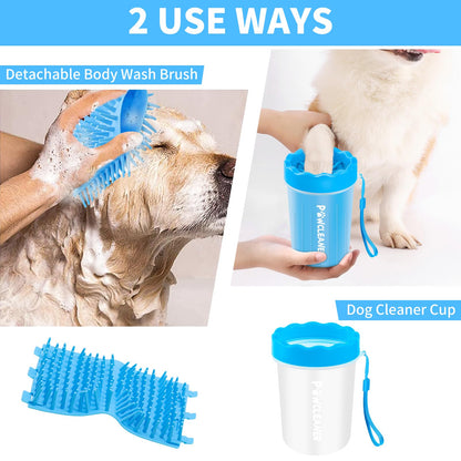 Dog Paw Cleaner, Dog Paw Washer, Paw Muddy Paw Cleaner, Pet Foot Cleaner for Small Medium Large Breed Dogs/Cats (with 3 absorbent towel)