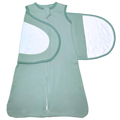 Enrich YLife Swaddle Sack for Baby Babies 3-Ways Adjustable Swaddling Sleeping Bag Cotton Wearable Blanket for Newborn Boys and Girls (Cyan, 3-6 Months)