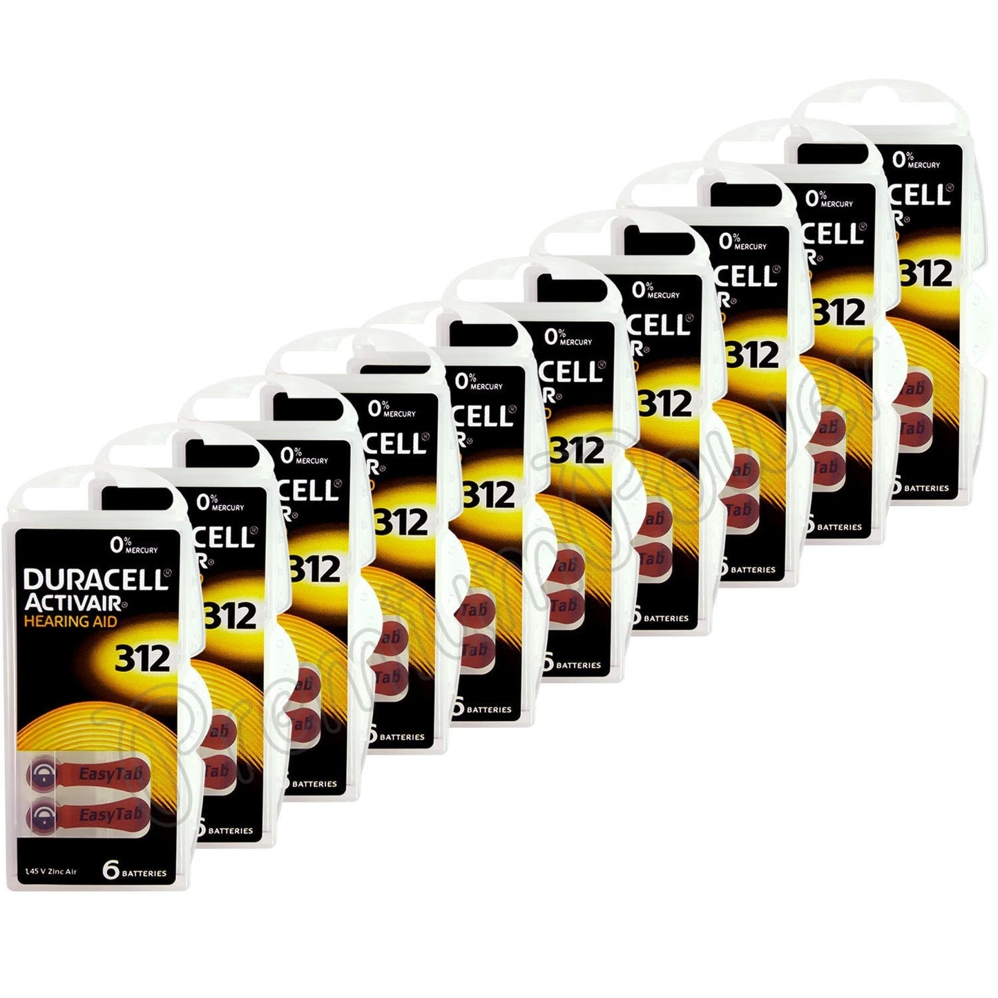 Duracell Hearing Aid Batteries Size 312, 60 Count (Pack of 1) batteries