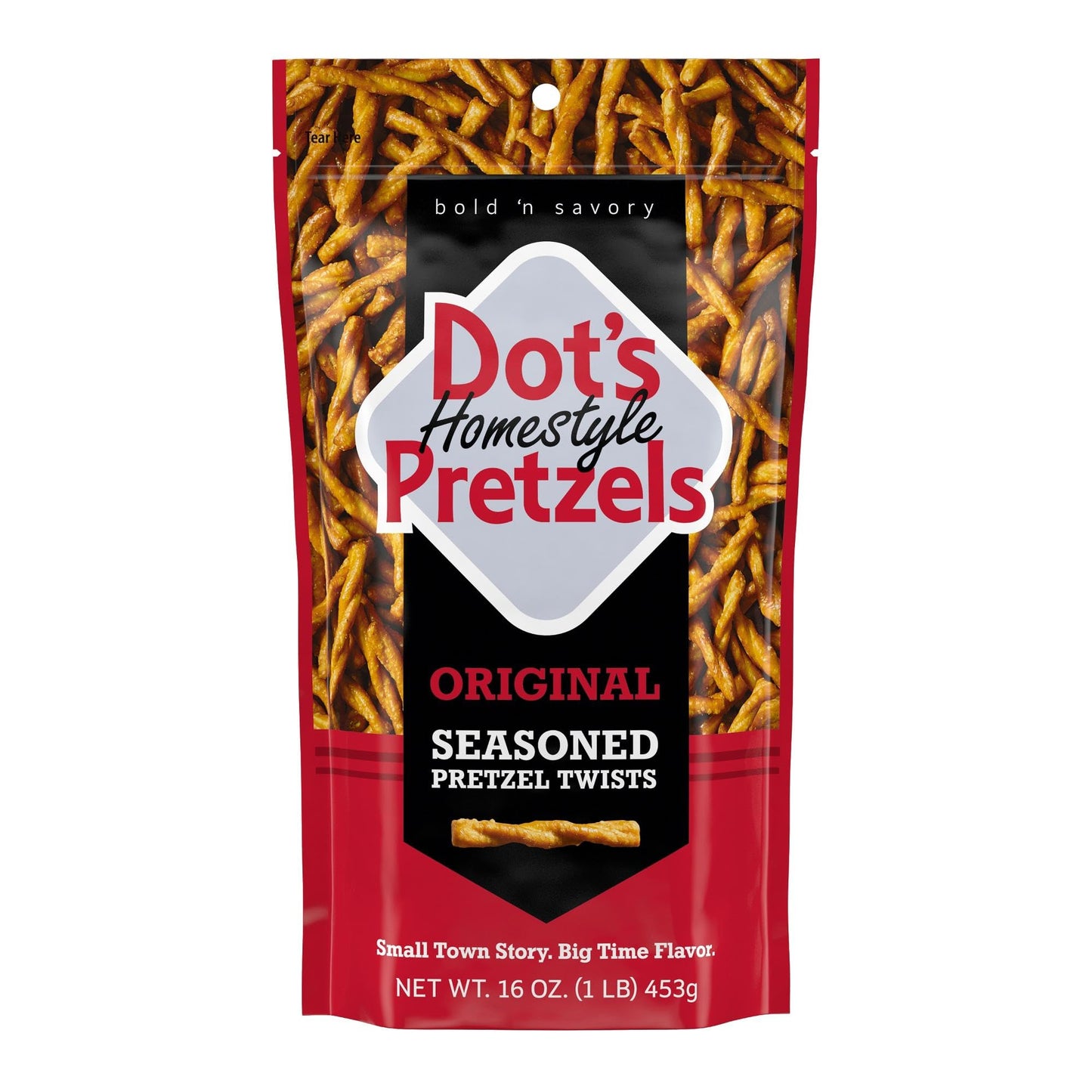 Dot's Pretzels Original Seasoned Pretzel Twist Snack, 16oz Grocery Sized Bag