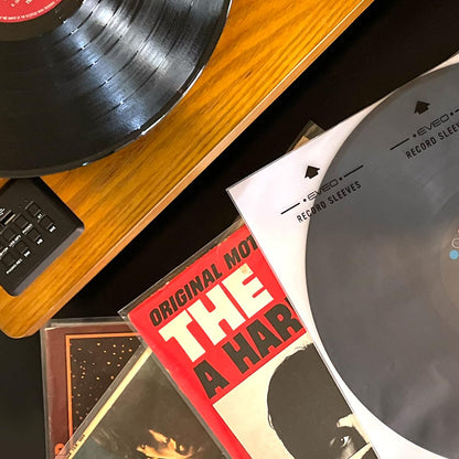 EVEO 50 Vinyl Inner Sleeves for Vinyl Records - Rice Paper Anti-Static LP For 12" Records - Record Sleeves inner Crystal-Clear Protection and Premium Quality - Archival Grade