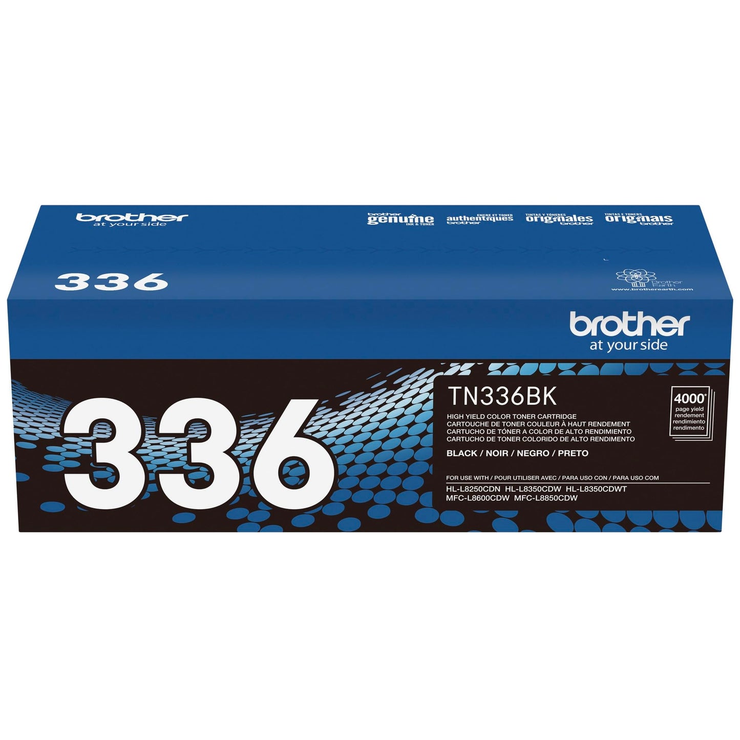 Brother TN-336BK DCP-L8400 L8450 HL-L8250 L8350 MFC-L8600 L8650 L8850 Toner Cartridge (Black) in Retail Packaging