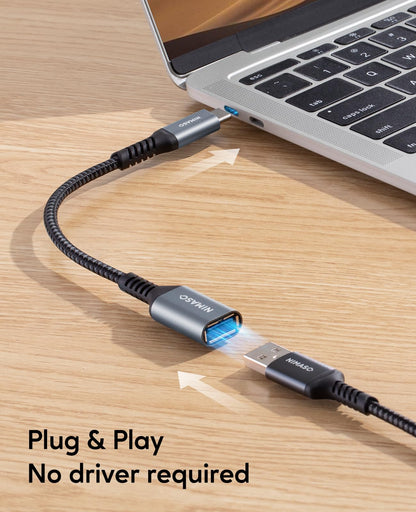 USB C to USB 3.0 Adapter [2 pack],NIMASO USB-C to USB,Thunderbolt 3 to USB Adapter OTG Cable for Macbook Pro/Air 2020/2018,iPad Pro 2020,Galaxy S20 S20+,Google Pixel and More