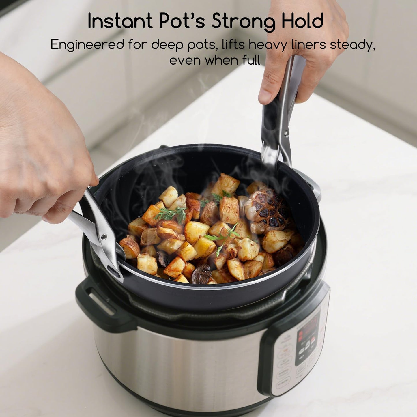 SOLEADER Plate Gripper Compatible With Instant Pot Accessories, Air Fryer Pans Gripper, Hot Plate Bowl Retriever For Egg Custard For Jidangeng, For Microwave Toaster Oven Steamer, Pack of Two