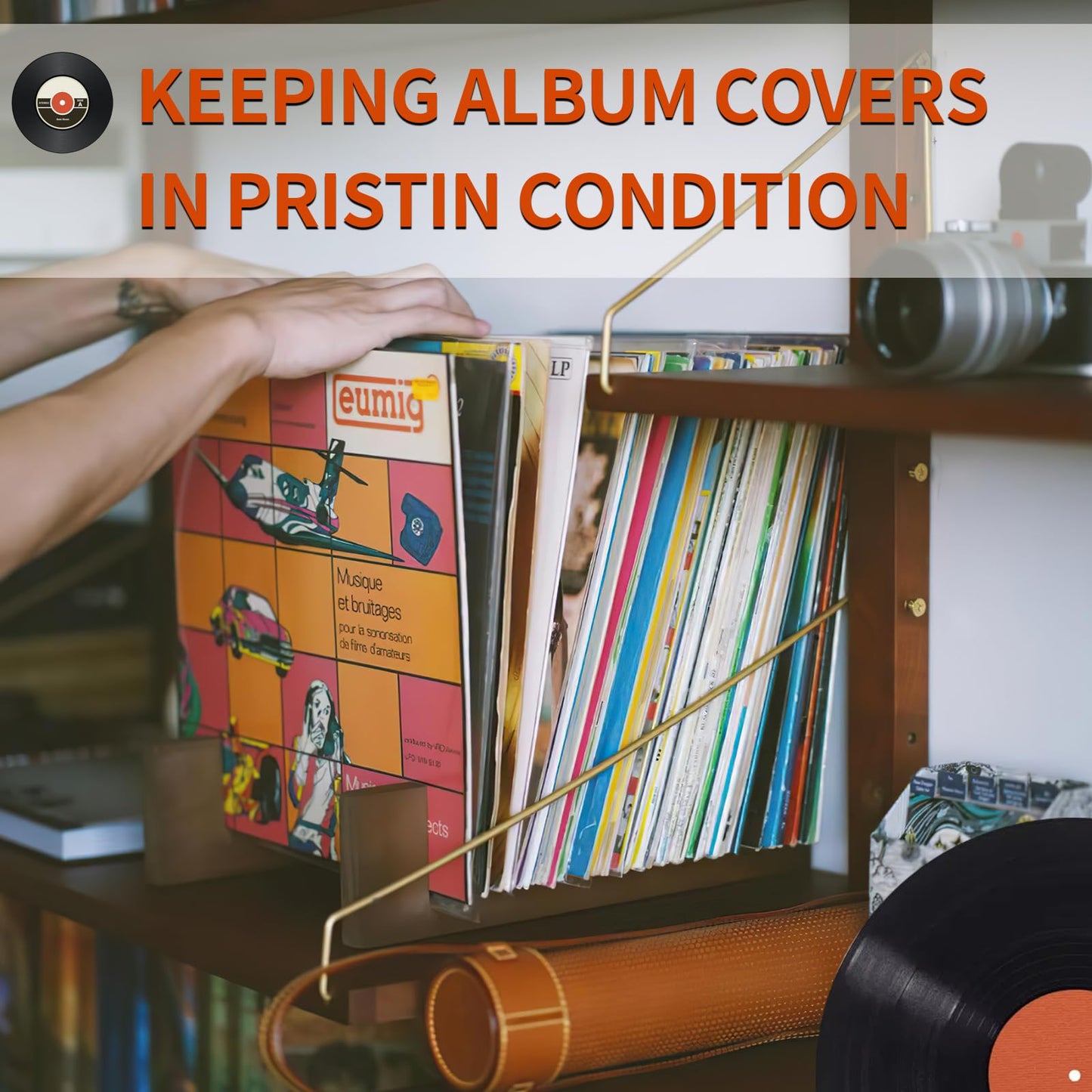 20 Clear Vinyl Record Sleeves, 12" LP Outer Record Sleeves, 12.75" x 12.75", 3.2 Mil Protective Album Covers for Single & Double Vinyl Records