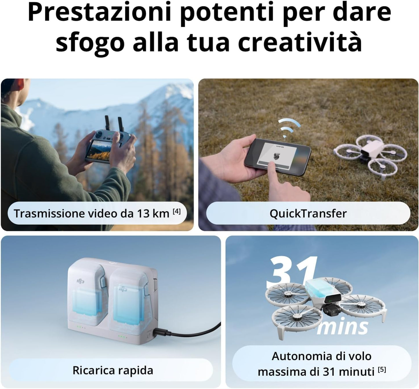 DJI Flip With RC 2 Screen Remote Controller, Follow Me Drone With 4K UHD Camera for Adults, Under 249 g, 3-Axis Gimbal Stabilization, 44000ft/13km Video Transmission, Palm Takeoff, 31-Min Flight Time