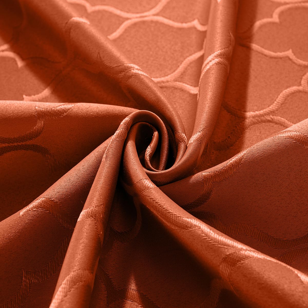 SASTYBALE Rust Jacquard Damask Tablecloth - 60x84 Inch Rectangle (Fits 6-8 Seats) - Fall Thanksgiving Decor - Water Resistant, Wrinkle-Free Polyester, Rustic Harvest Dining Cover for Parties