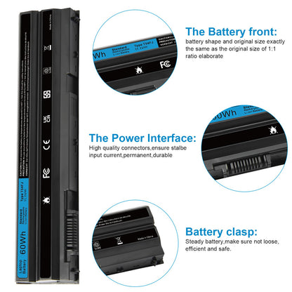 T54FJ M5Y0X 8858X Laptop Battery for Dell Latitude E6420 E6520 E6530 E5420 E5520 E5430 E5530 Inspiron 17r-7720 17r-se-7720 17r-5720 15r-5520 15r-7520 P/N: T54F3 P8TC7 P9TJ0 R48V X57F1 M421R M521R