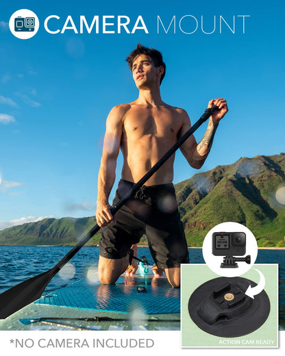 DAMA Inflatable Stand Up Paddle Board 11'x33" x6", Inflatable Yoga Board, Dry Bags, Camera Seat, Floating Paddle, Hand Pump, Board Carrier, Durable & Stable for 3 People