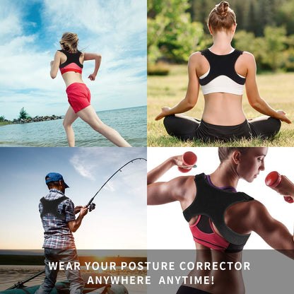 Aaiffey Posture Corrector for Men Women&Children Upper Back Brace Adjustable and Effective Clavicle Support Device for Thoracic Kyphosis and Shoulder Pain Relief