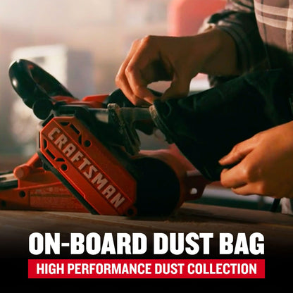 CRAFTSMAN Electric 7 Amp Belt Sander, 3-in. x 21-in., Corded (CMEW213)