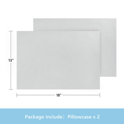 TILLYOU Toddler Pillowcase 2 Pack with Envelope Closure,13" x 18" Silky Soft Microfiber Travel Pillow Case Kids Pillowcases for Boys and Girls,Gray