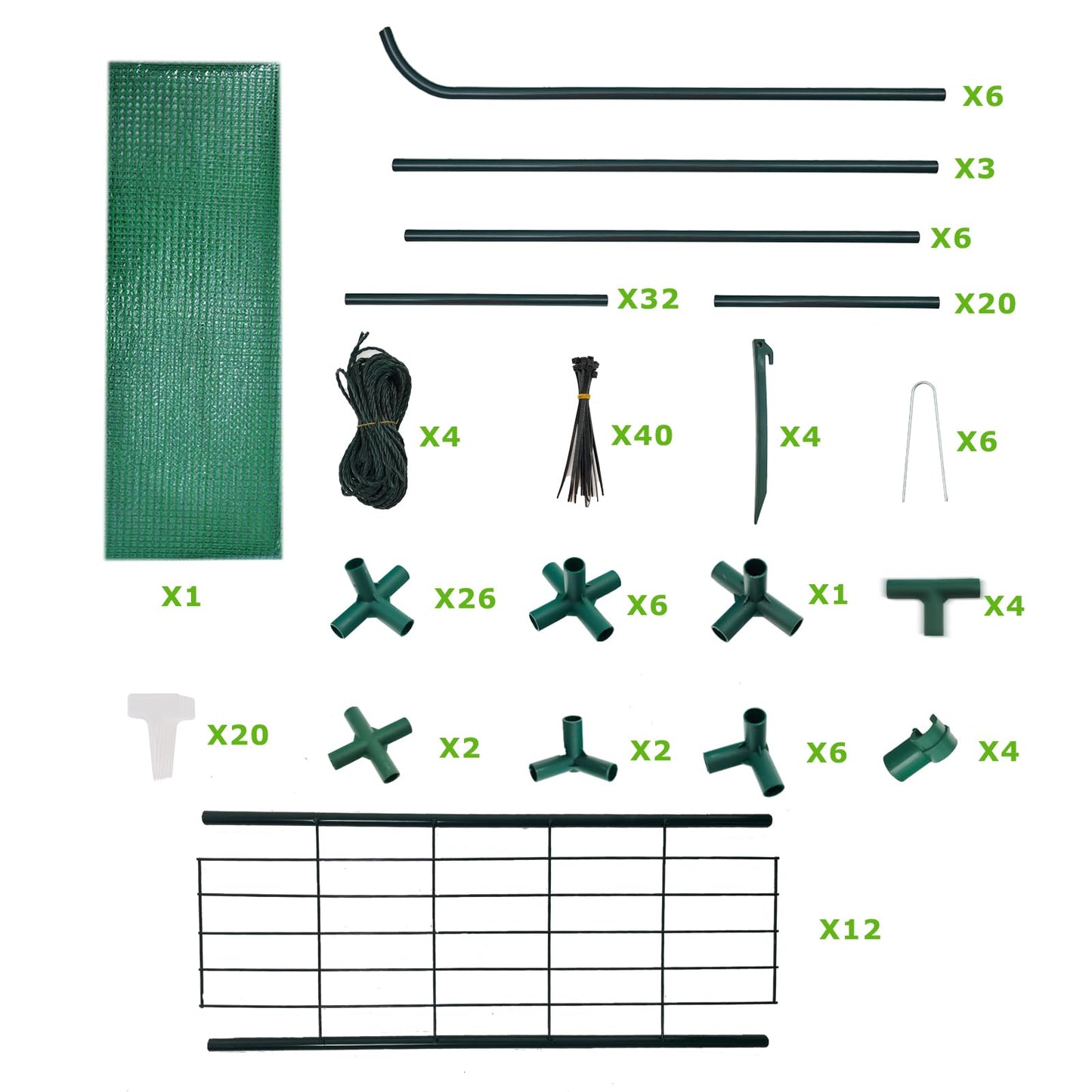 Purlyu Walk-in Greenhouse w/ Roll-Up Zipper Door & Screen Windows-3 Tiers 12 Shelves 56x56x76“ PE Greenhouse for Outdoor Gardening Plants Cold Frost Protection Wind Rain Proof(PLGHW002G-N)