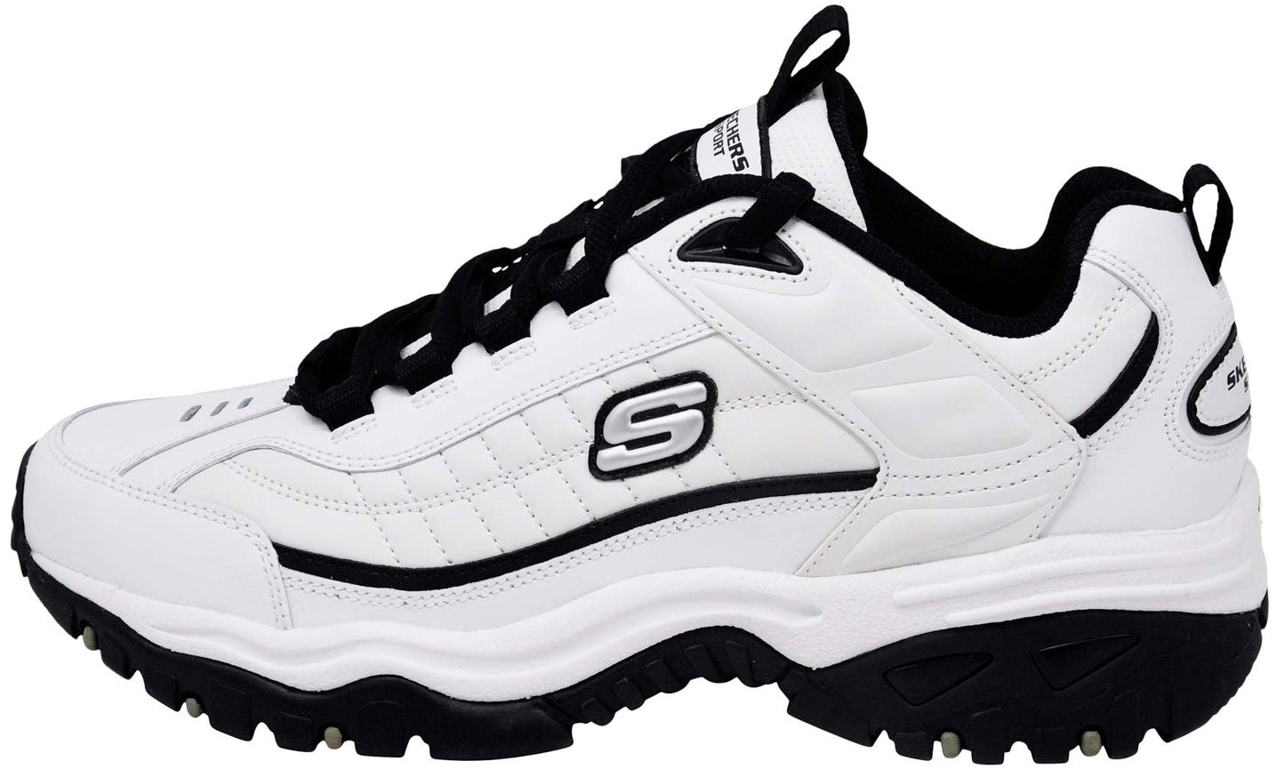 Skechers Men's Energy Afterburn Lace-Up White/Black Sneaker 10.5 W US