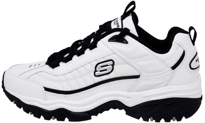 Skechers Men's Energy Afterburn Lace-Up White/Black Sneaker 10.5 W US