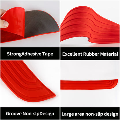 SINGARO Car Rear Bumper Protector, 35.5inch x2.75inch Car/SUV Universal Rubber Anti-Scratch Trunk Exterior Accessories（Red）