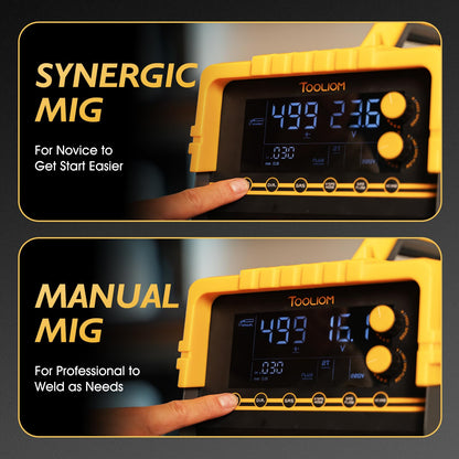 TOOLIOM MIG/TIG/CUT/Stick Welder 5 in 1 Multiprocess Welding Machine 110/220V Dual Voltage Aluminum Welding Machine Spool Gun Compatible