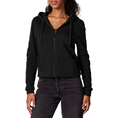 Amazon Essentials Women's Fleece Full-Zip Hoodie (Available in Plus Size), Black, Medium